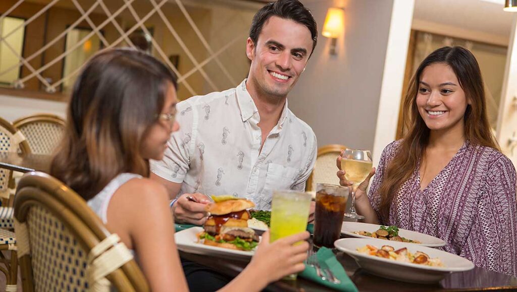 Family dining at Landmark Resort