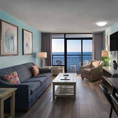 Oceanfront Condo Living Room