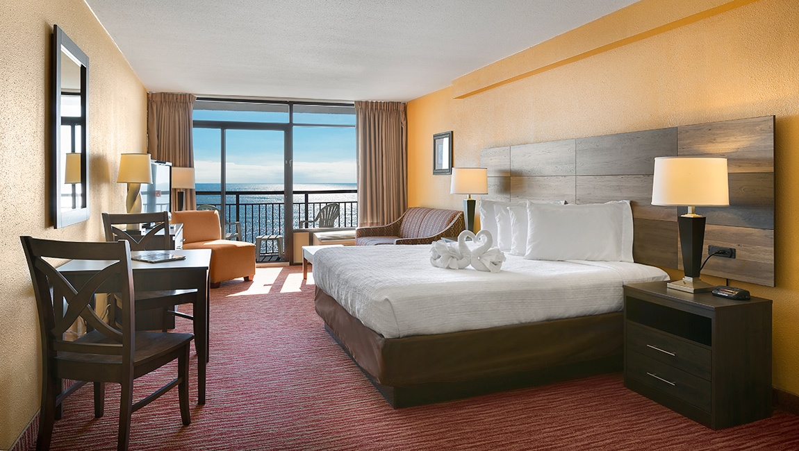 Landmark Resort Oceanfront King Rooms with Balcony Myrtle Beach