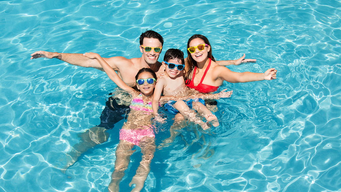 Family fun in the pool